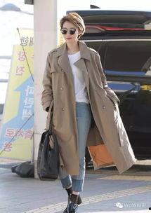 明星风衣搭配图片